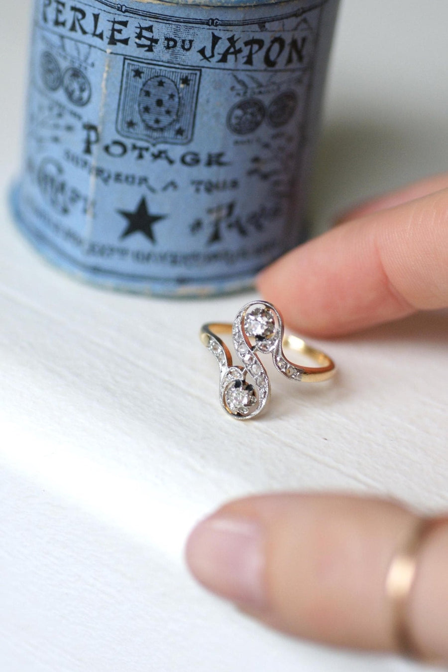 Bague Toi et Moi Diamants Belle Epoque - Galerie Pénélope