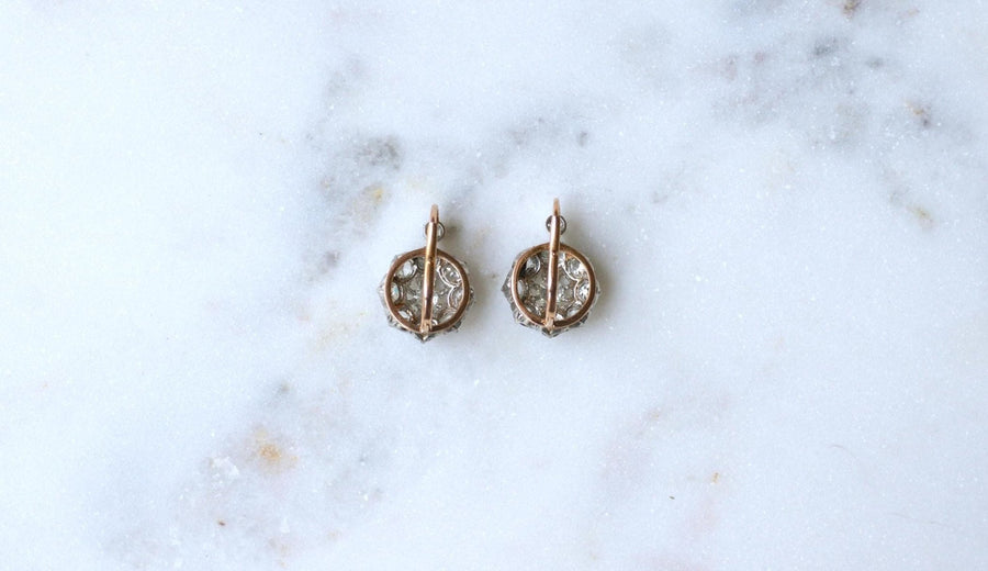 Boucles d'Oreilles Marguerite Diamants 3.00 Cts - Galerie Pénélope