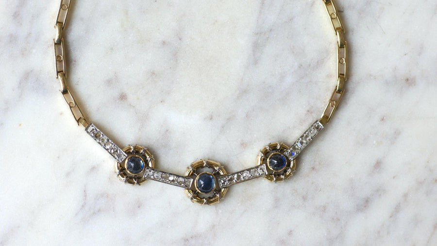 Bracelet Belle Epoque Saphirs et Diamants - Galerie Pénélope