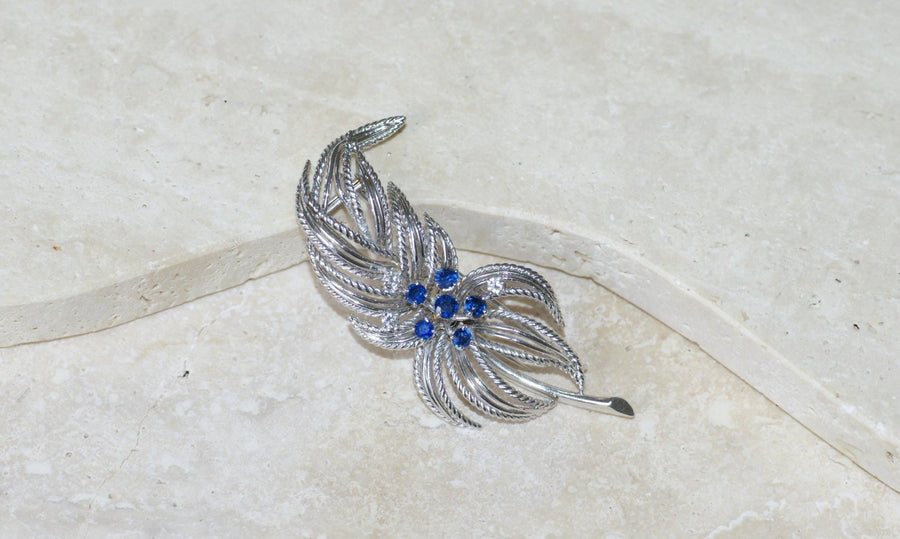 Broche Clip Boucheron Saphirs et diamants - Galerie Pénélope