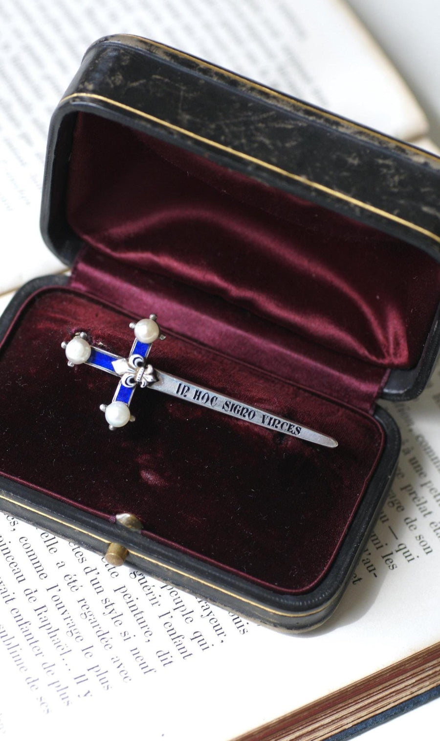 Broche Epée Ancienne Perles Fines - Galerie Pénélope