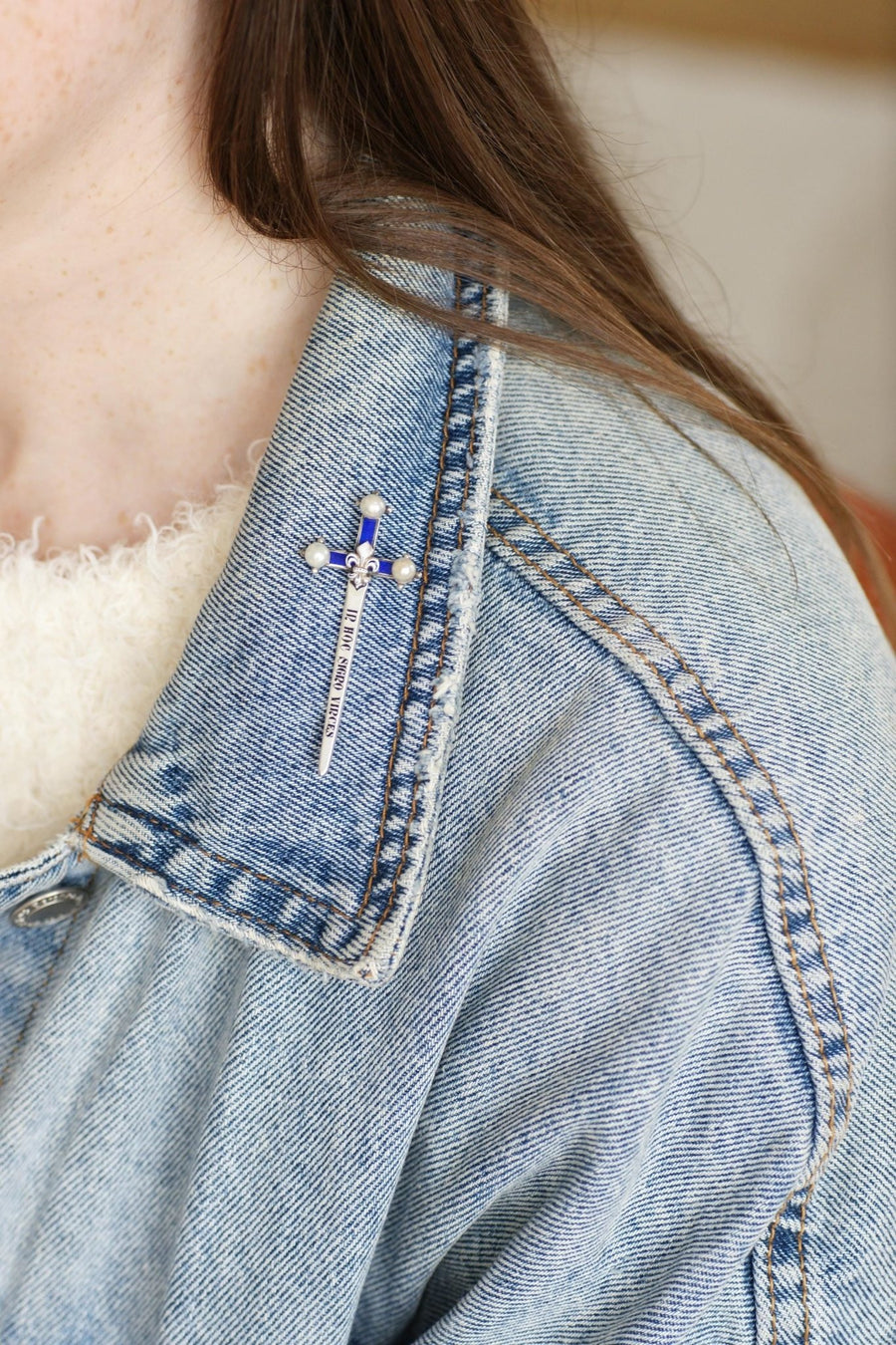 Broche Epée Ancienne Perles Fines - Galerie Pénélope