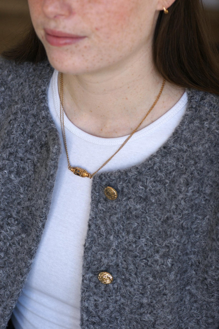 Collier Or Jaune Fermoir Barillet Emaillé - Galerie Pénélope