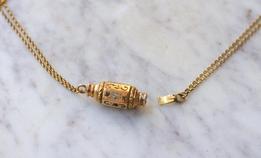Collier Or Jaune Fermoir Barillet Emaillé - Galerie Pénélope