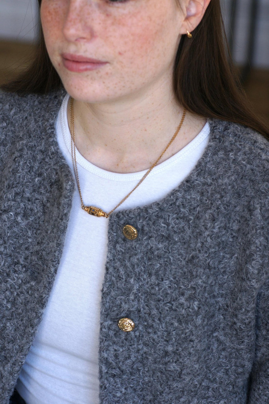 Collier Or Jaune Fermoir Barillet Emaillé - Galerie Pénélope