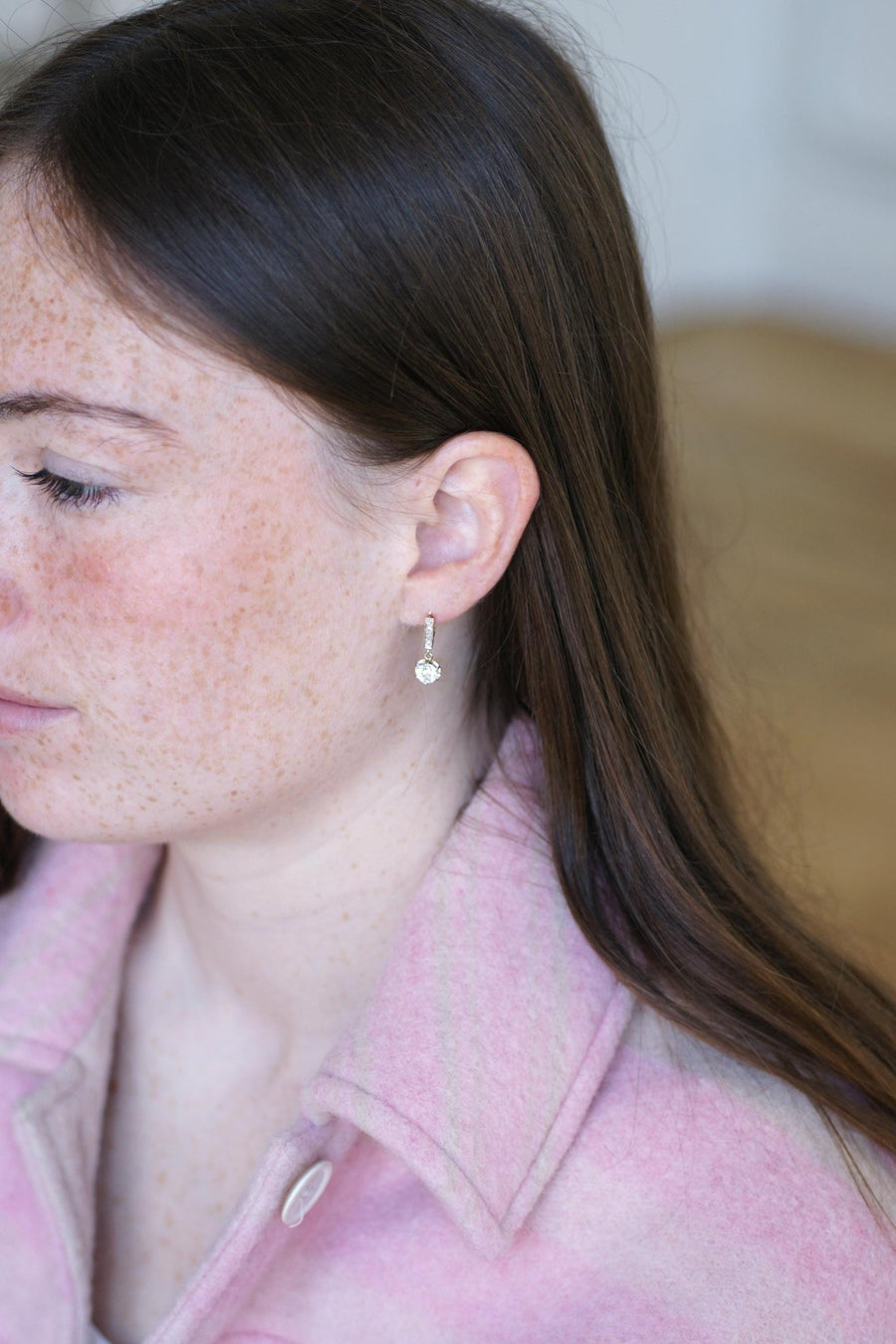 Dormeuses Pendantes Diamants Coussin 1,10 Cts - Galerie Pénélope