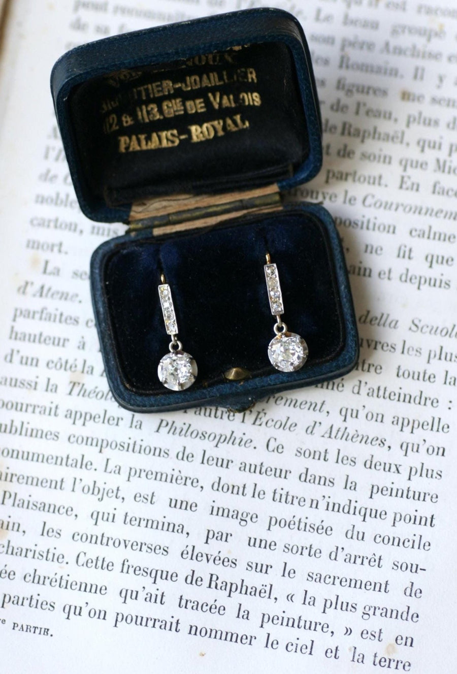 Dormeuses Pendantes Diamants Coussin 1,10 Cts - Galerie Pénélope