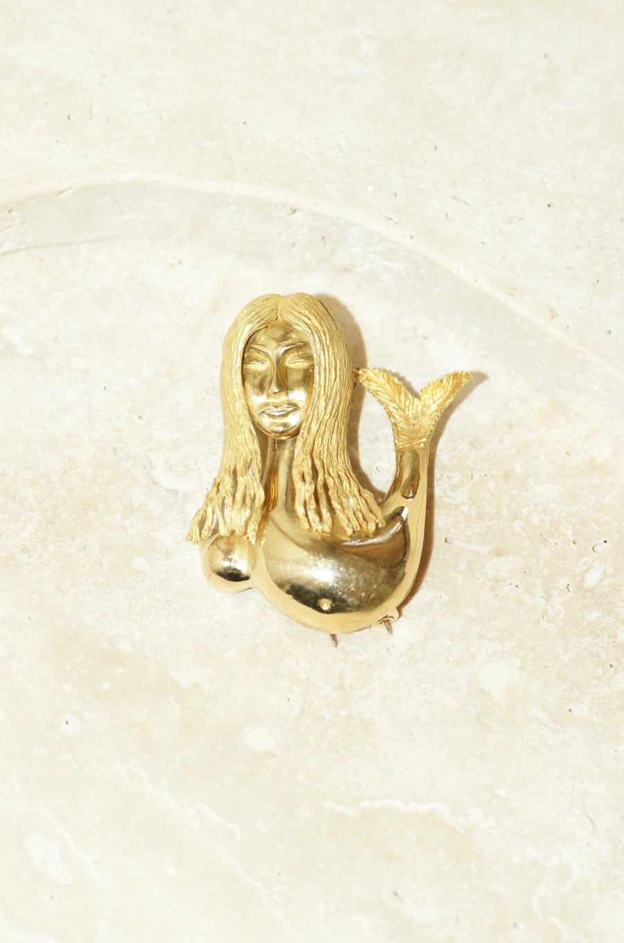 Broche Sirène Jean Cocteau pour Fred en Or Jaune