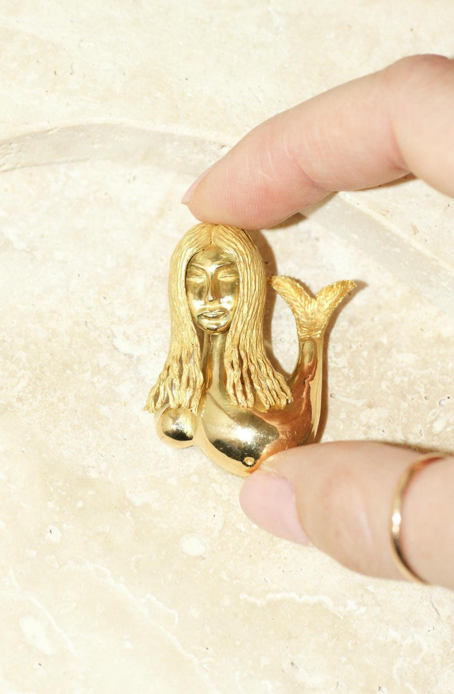 Broche Sirène Jean Cocteau pour Fred en Or Jaune