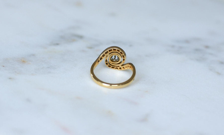 Bague Tourbillon Diamants Belle Epoque Or & Platine