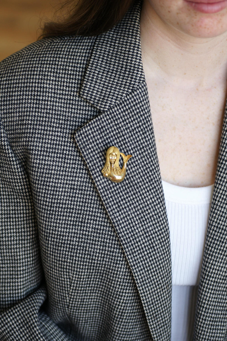 Broche Sirène Jean Cocteau pour Fred en Or Jaune