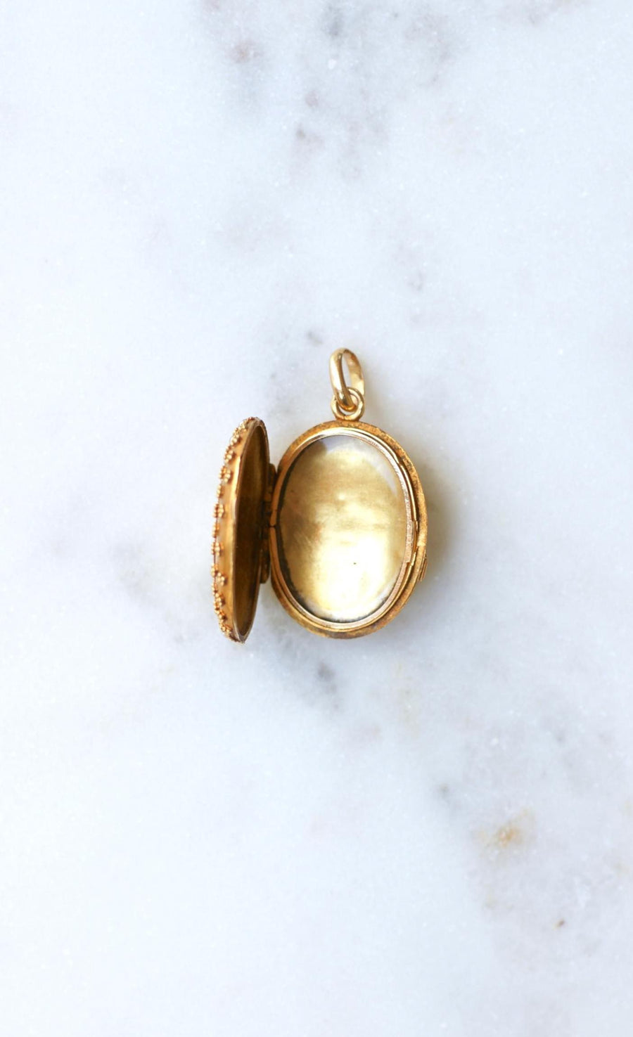 Médaillon Ouvrant Ancien Or Jaune et Perles Fines