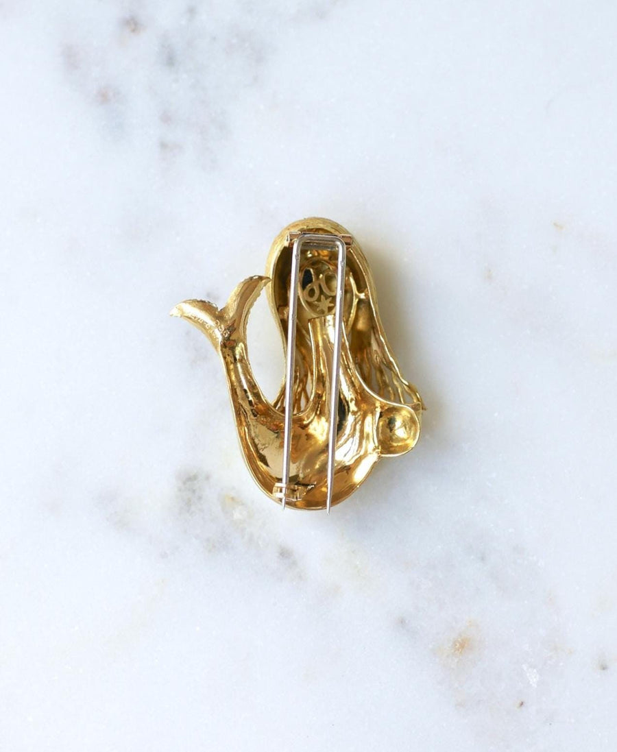 Broche Sirène Jean Cocteau pour Fred en Or Jaune