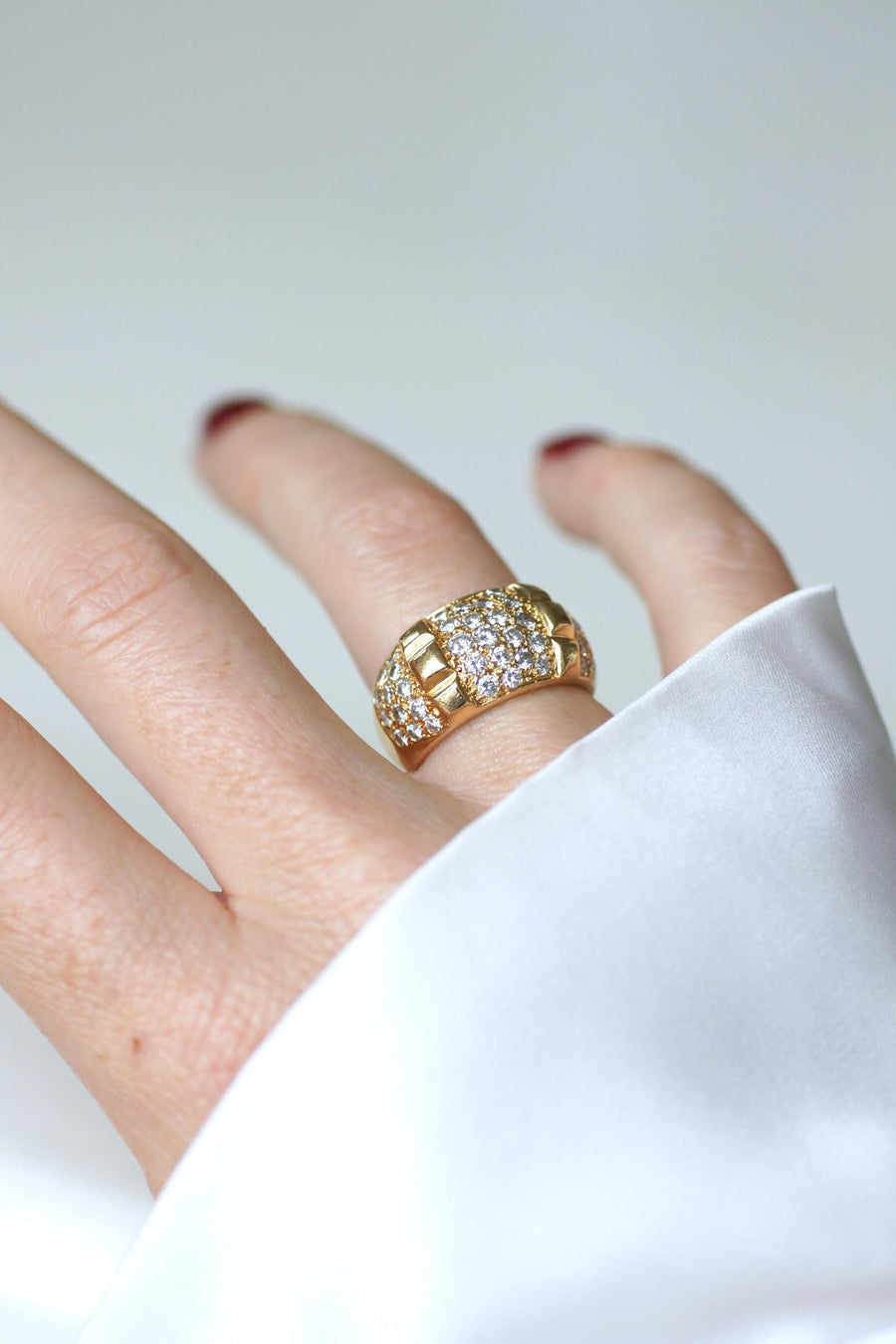 Van Cleef & Arpels Bague Jonc Vintage Or jaune et Diamants