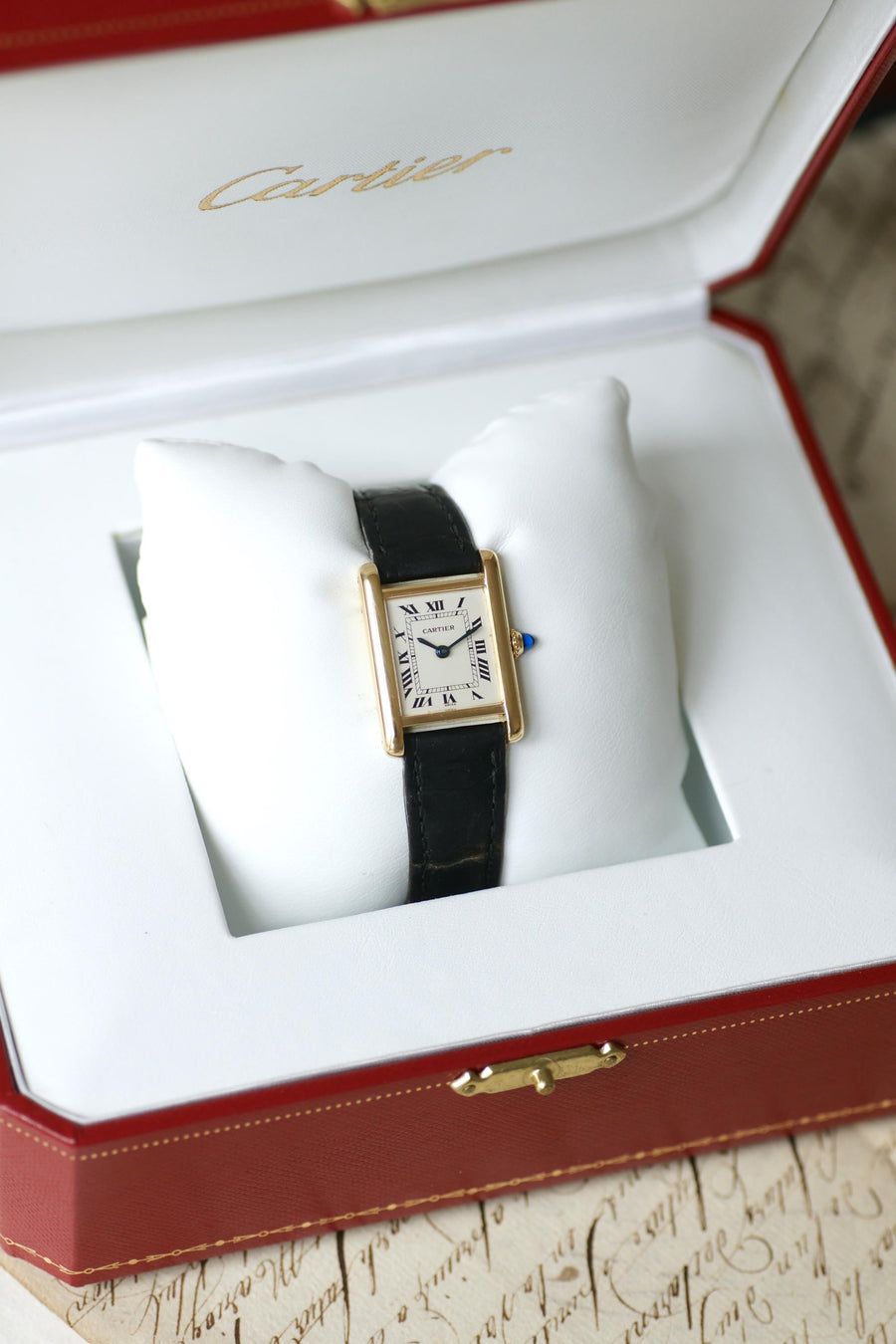 Montre Cartier Tank Louis Cartier Or Jaune 78087