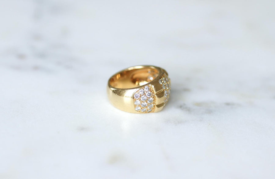 Van Cleef & Arpels Bague Jonc Vintage Or jaune et Diamants