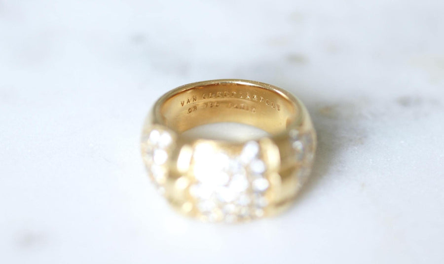 Van Cleef & Arpels Bague Jonc Vintage Or jaune et Diamants