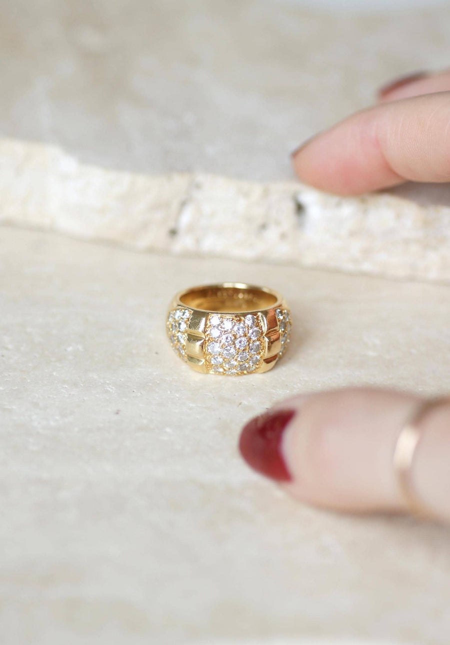 Van Cleef & Arpels Bague Jonc Vintage Or jaune et Diamants