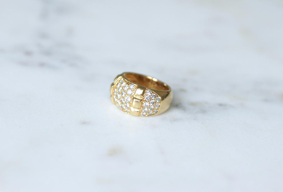 Van Cleef & Arpels Bague Jonc Vintage Or jaune et Diamants