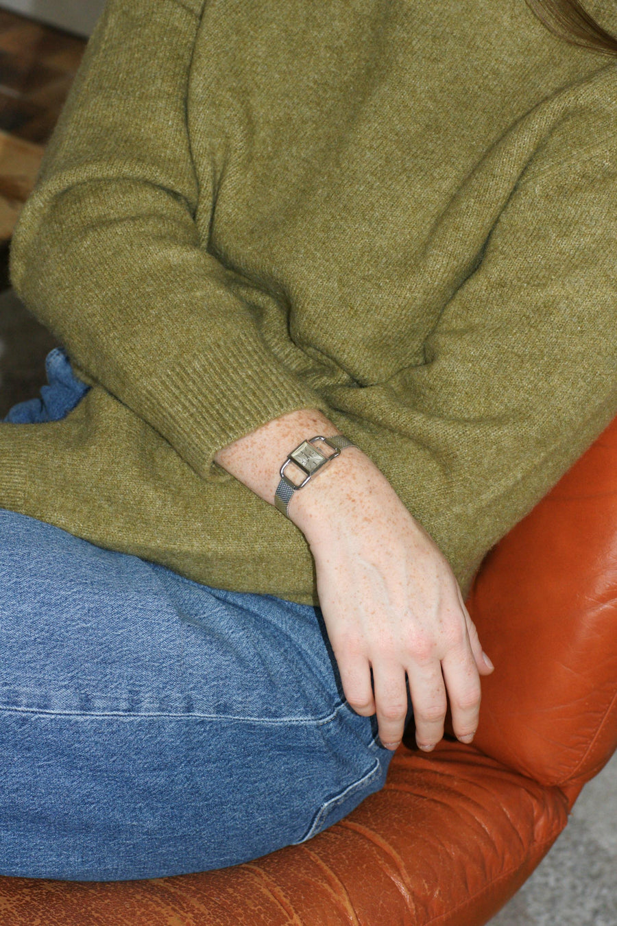 Montre Etrier Jaeger LeCoultre pour Hermès Femme Mécanique Acier Années 70