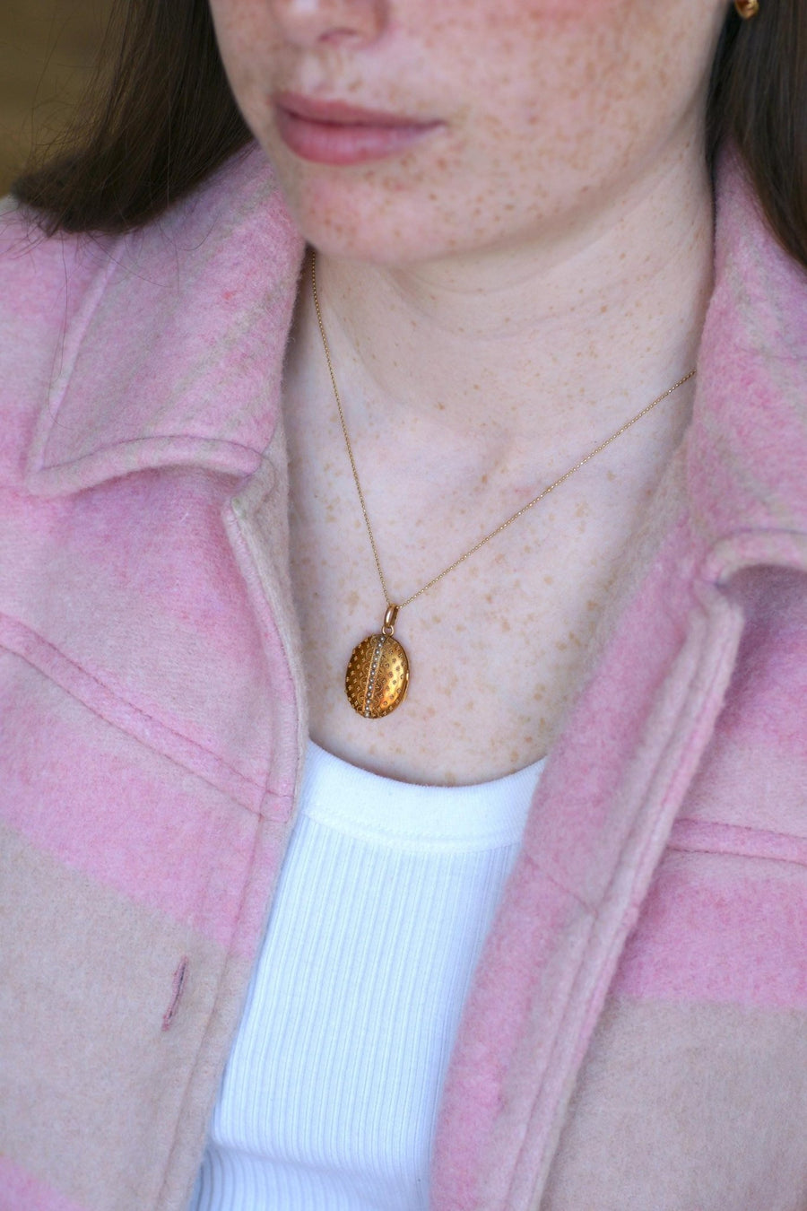 Médaillon Ouvrant Ancien Or Jaune et Perles Fines - Galerie Pénélope