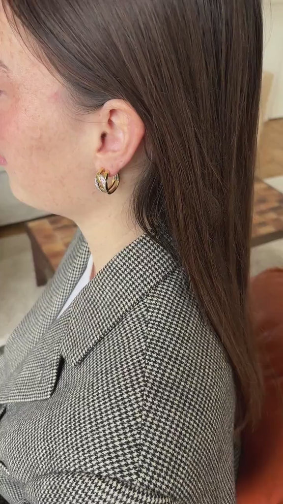 ブシュロン クリオール ブレスレット イヤリング 2種類のゴールドとダイヤモンド