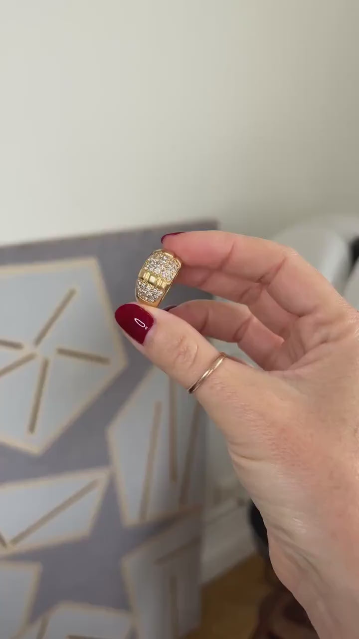 Van Cleef & Arpels Bague Jonc Vintage Or jaune et Diamants