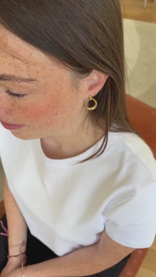 Cartier Trinity Boucles d'Oreilles Créoles Pendantes Trois Ors