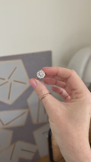 アールデコ風オクトゴンリング ダイヤモンド0.50カラット ホワイトゴールド＆プラチナ製