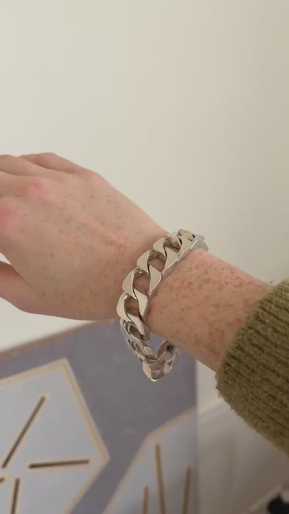 Bracelet Gourmette en Argent Articulé