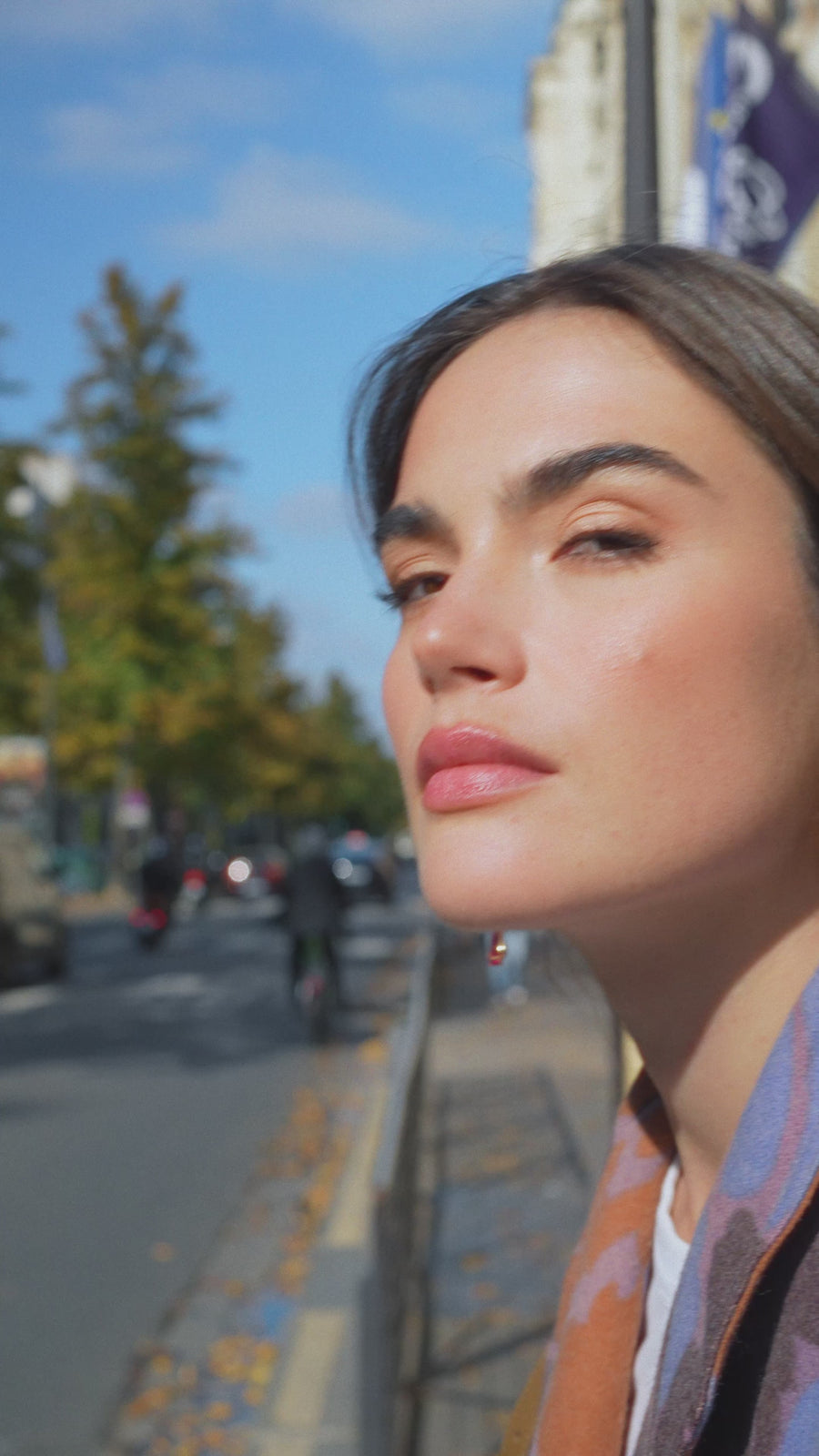 Lorenz Bäumer Boucles d'Oreilles Rubellite, Saphir, Héliodore et Diamant sur Or Jaune