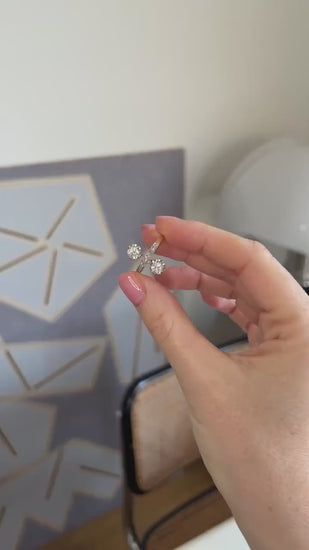 Bague Belle Epoque Aigrette Diamants sur Or et Platine