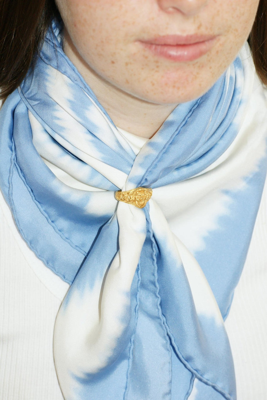 Serre Foulard Ancien Bacchus et Bacchante Or Jaune - Galerie Pénélope