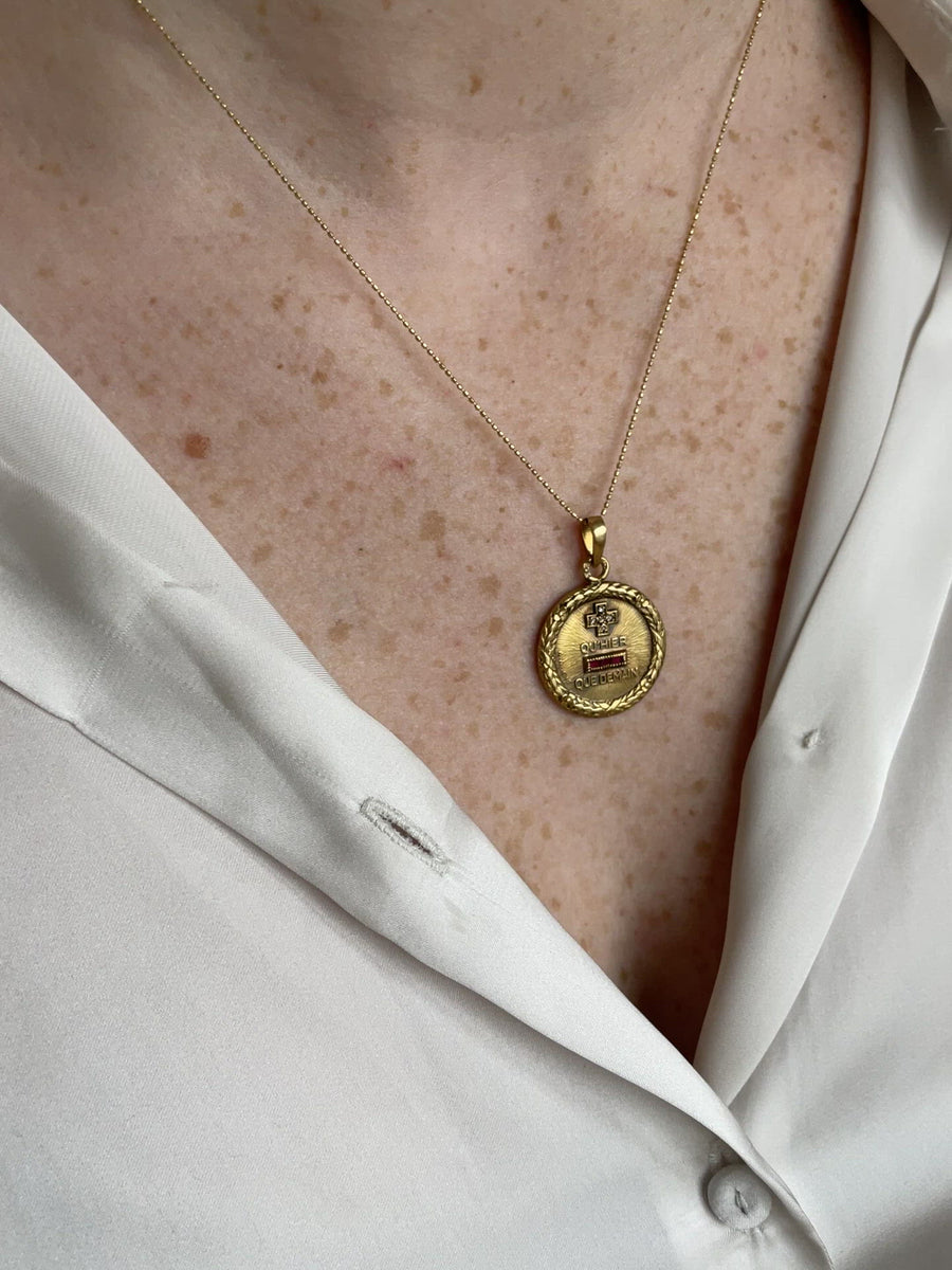 Médaille d'amour Augis or jaune et diamants