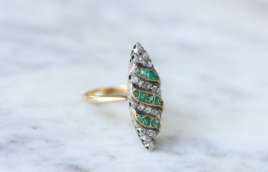 Bague Marquise Emeraude Bague Marquise émeraude Diamants