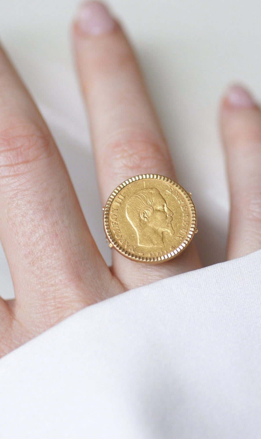 Bague or pièce Napoléon 10 Francs - Galerie Pénélope