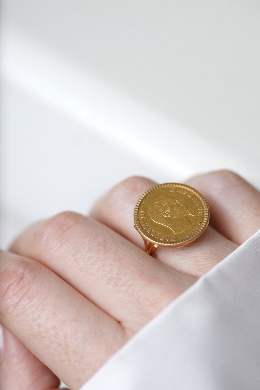 Bague or pièce Napoléon 10 Francs - Galerie Pénélope