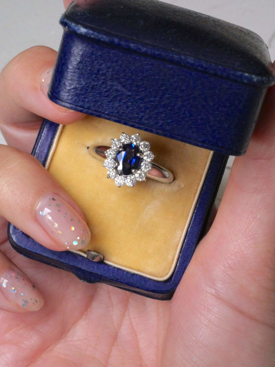 Bijoux Bague De Fiançailles Saphir Engagement Ring Bague De FianÃ