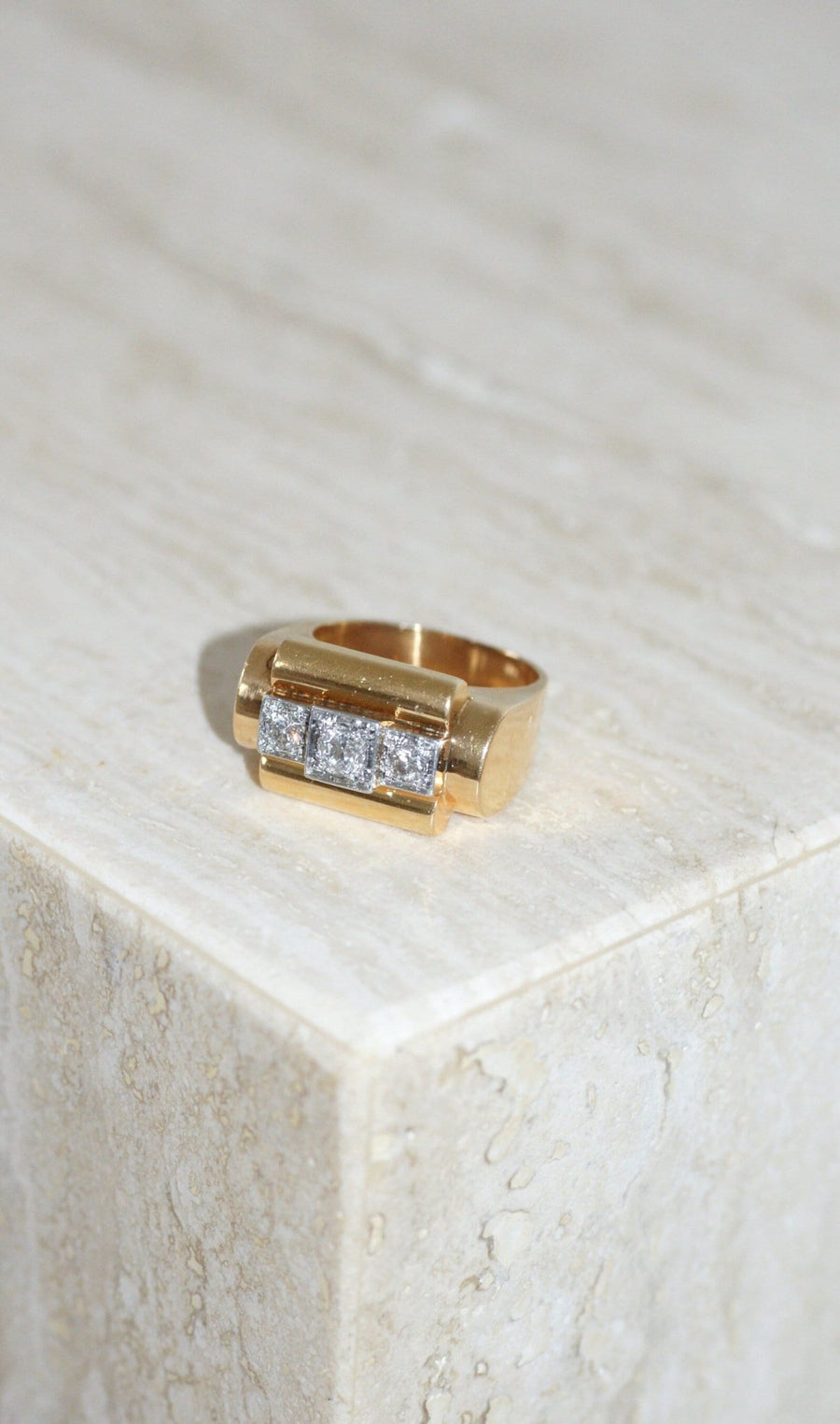 Bague Tank Diamants - Galerie Pénélope