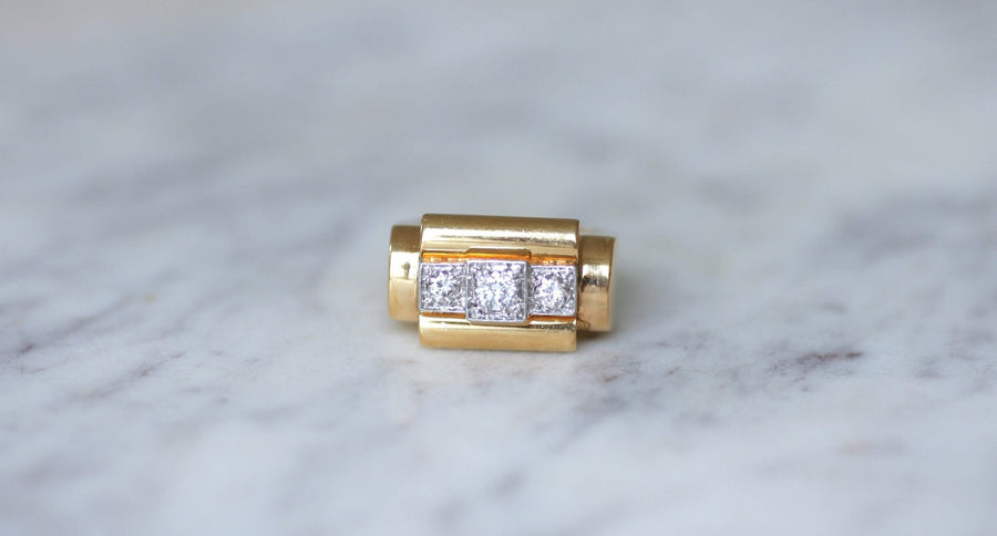 Bague Tank Diamants - Galerie Pénélope