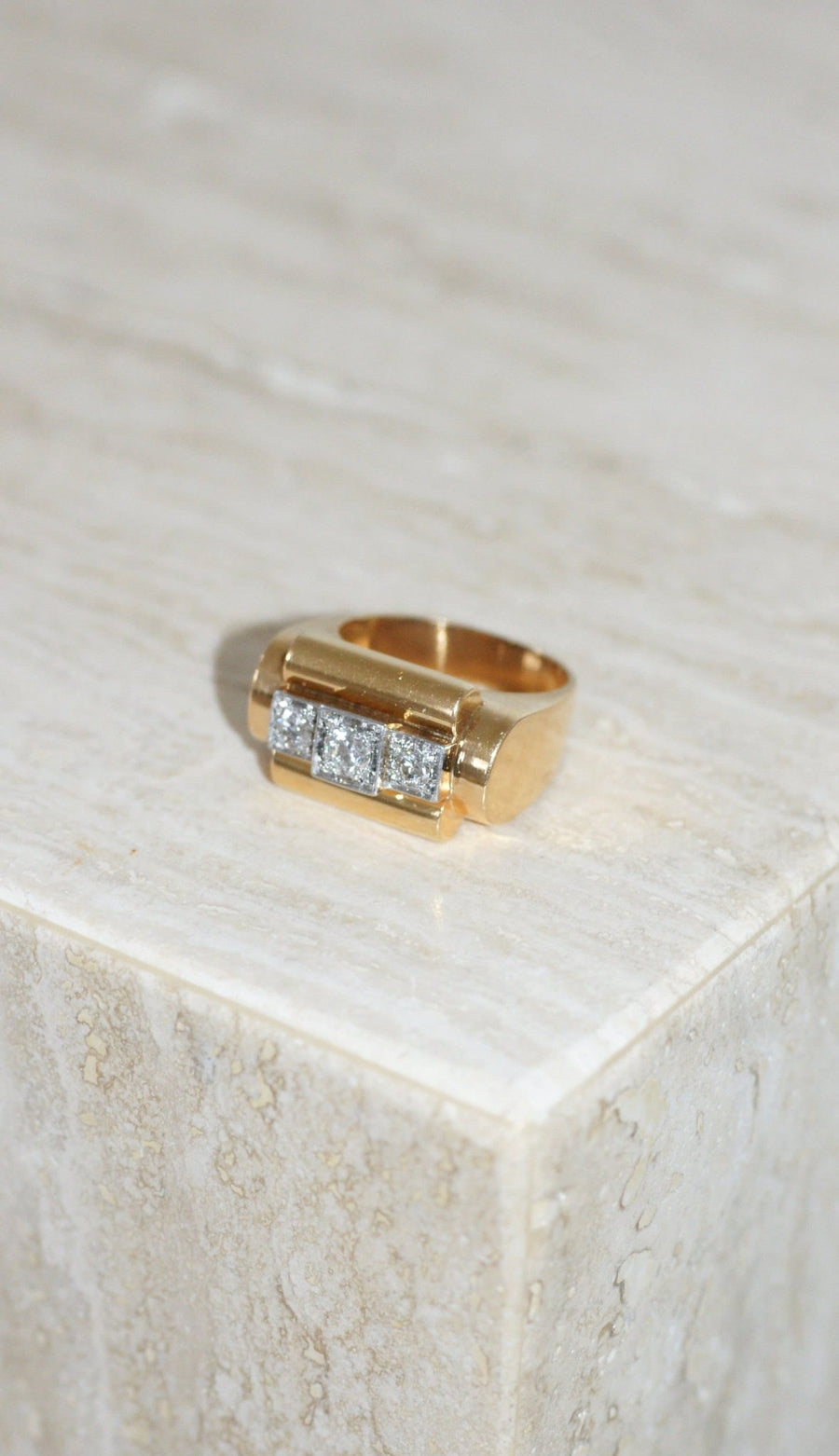 Bague Tank Diamants - Galerie Pénélope