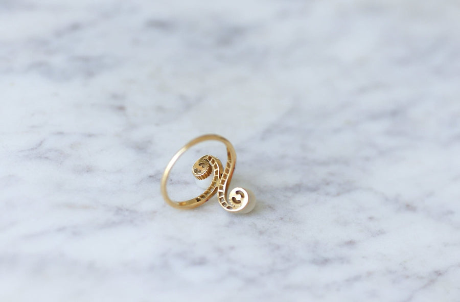 Bague Toi et Moi, perles et diamants - Galerie Pénélope