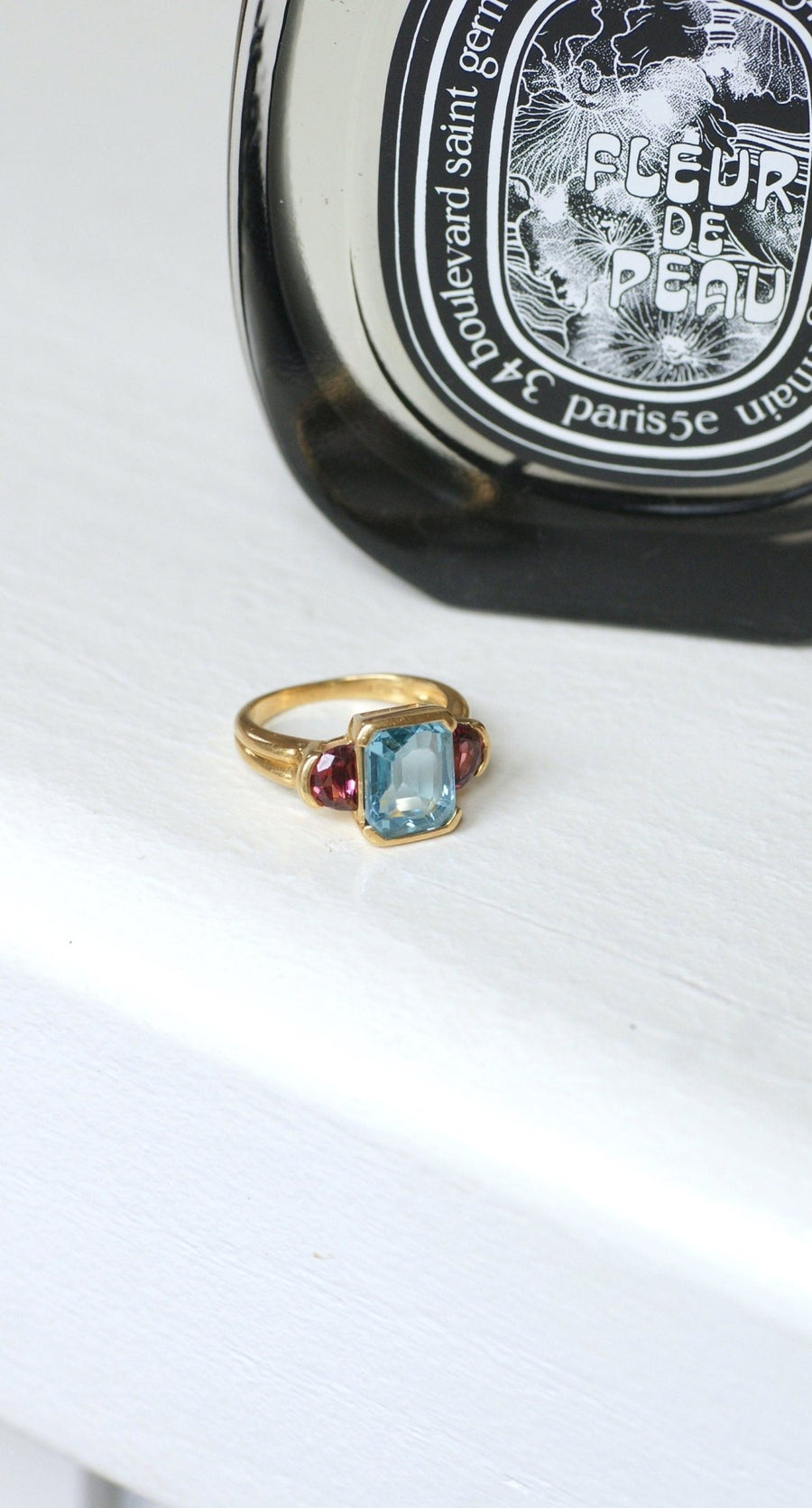 Bague Topaze et Grenats Or Jaune - Galerie Pénélope