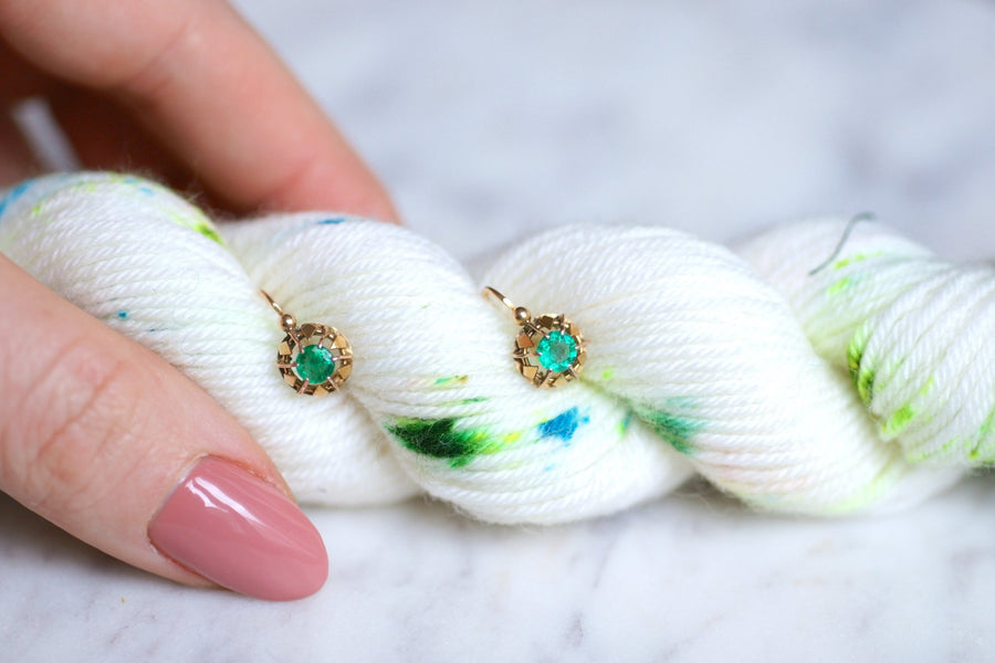 Boucles d'oreilles Or jaune Saphir Vert EverBloom Asymétriques Boucles d'oreilles Or jaune Saphir Vert EverBloom Asymétriques