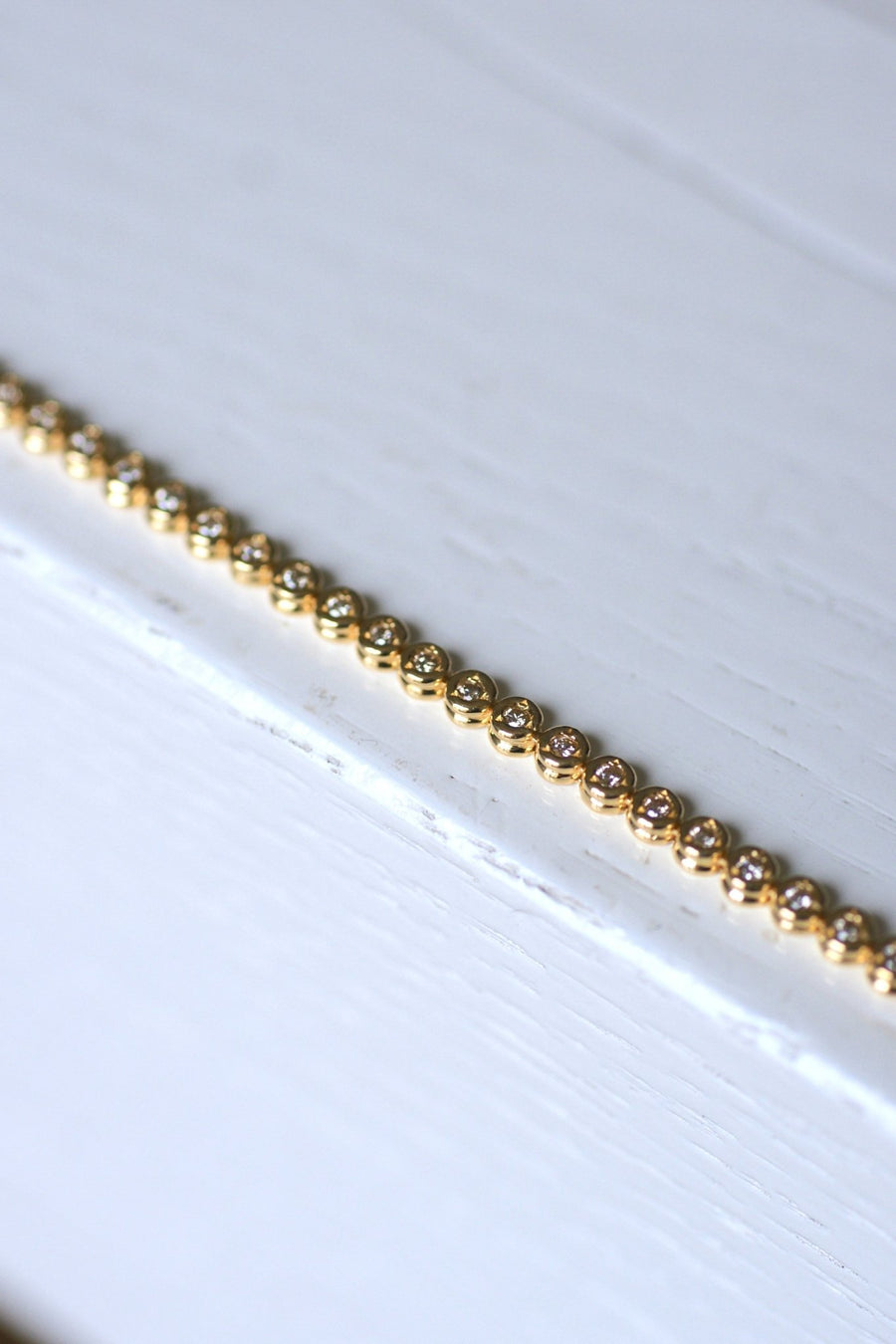 Bracelet ligne vintage en or jaune et diamants, 1.10Cts - Galerie Pénélope