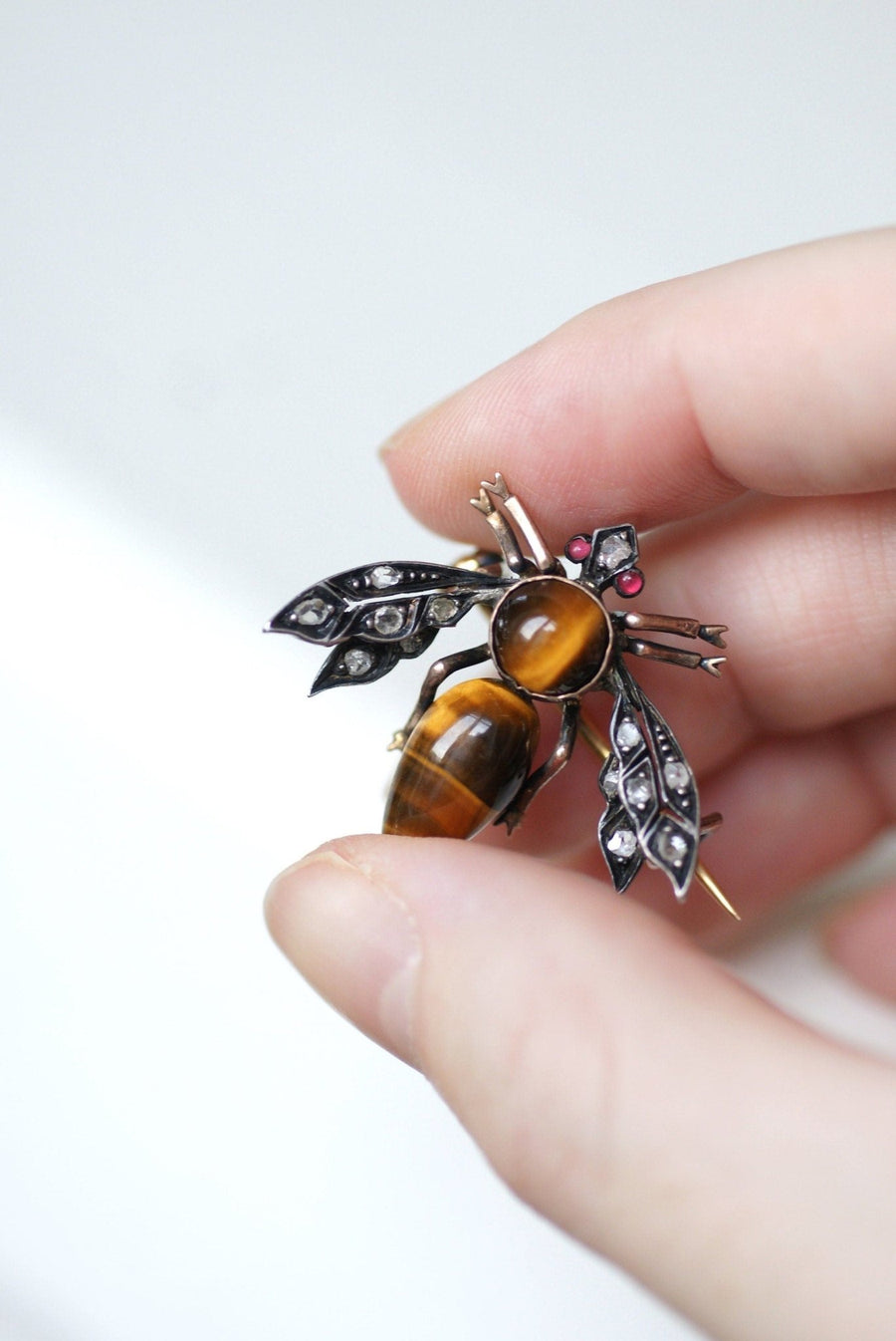 Broche Tournesol Avec Abeille Et Zircons - Bijou Multifonction Pour Vêtements Et Sacs - Homme Et Femme - 4