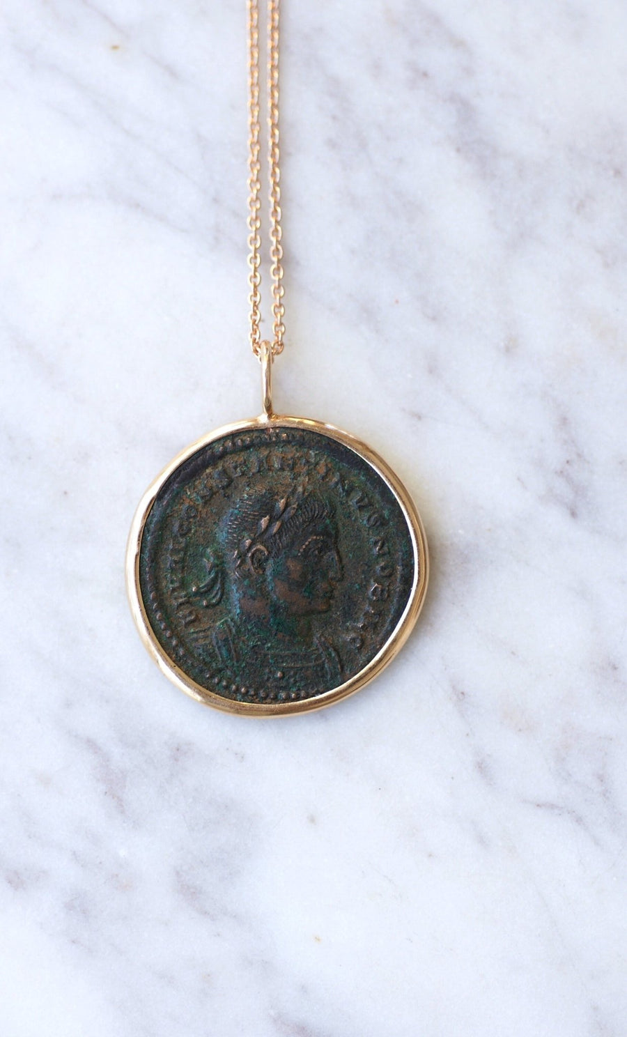 Collier pendentif pièce romaine Constantin - Galerie Pénélope