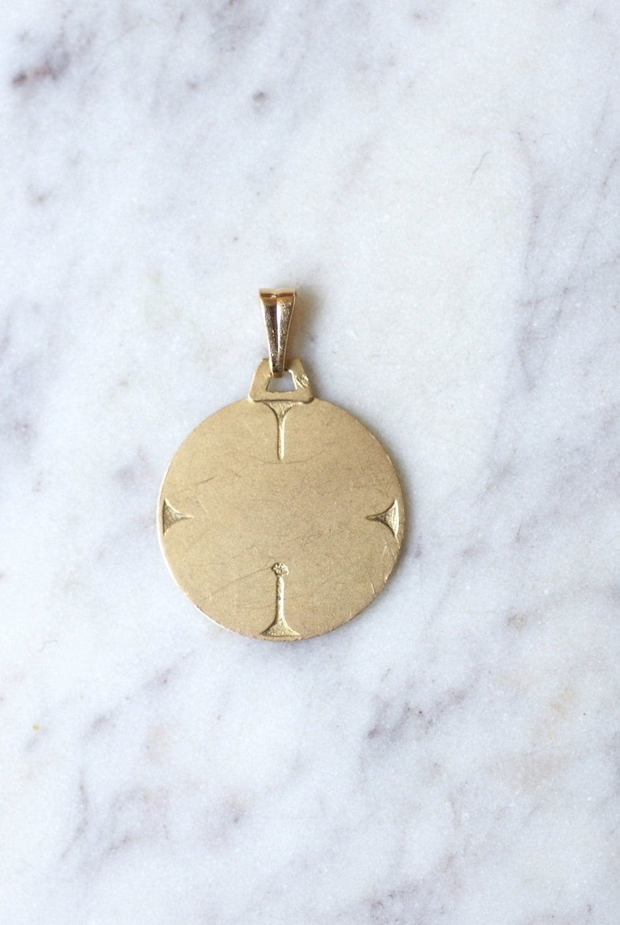 Médaille/breloque miraculeuse ancienne, style Art déco, pendentif Médaille/breloque miraculeuse ancienne, style Art déco, pendentif