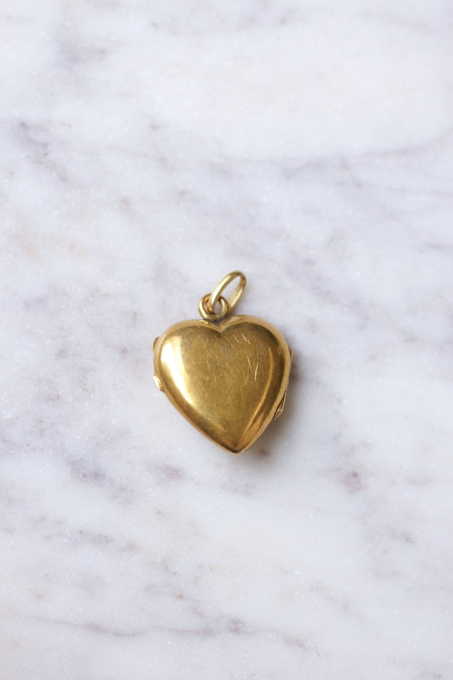 Pendentif médaillon ancien cœur ouvrant en or jaune et turquoise - Galerie Pénélope