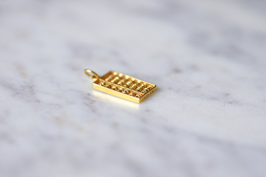 Pendentif vintage boulier en or jaune 14Kt - Galerie Pénélope
